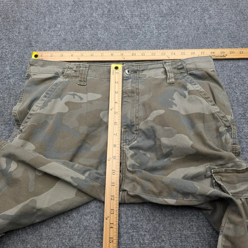Wrangler Mens Regular Taper Camo Cargo Pants Green Brown Camouflage 36x31